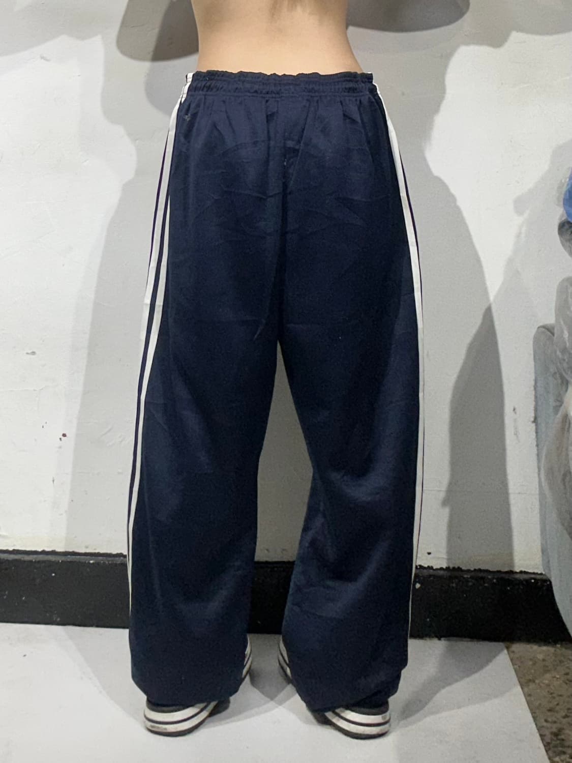 아디다스 네이비 화이트 삼선 와이드 팬츠 XL 상품이미지3