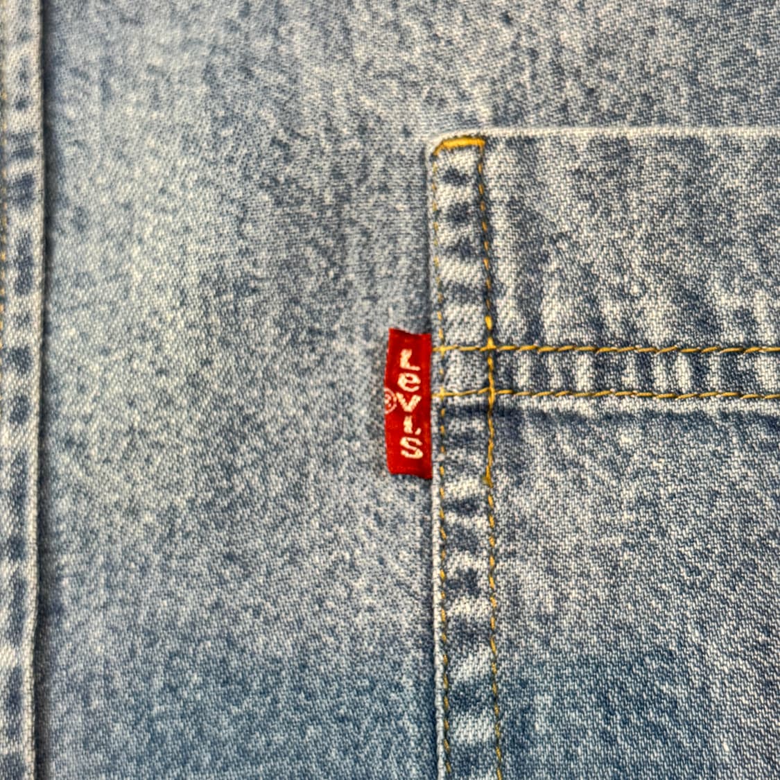 L) 리바이스 투포켓 워크 데님 셔츠 자켓 메탈 버튼 L84 상품이미지4