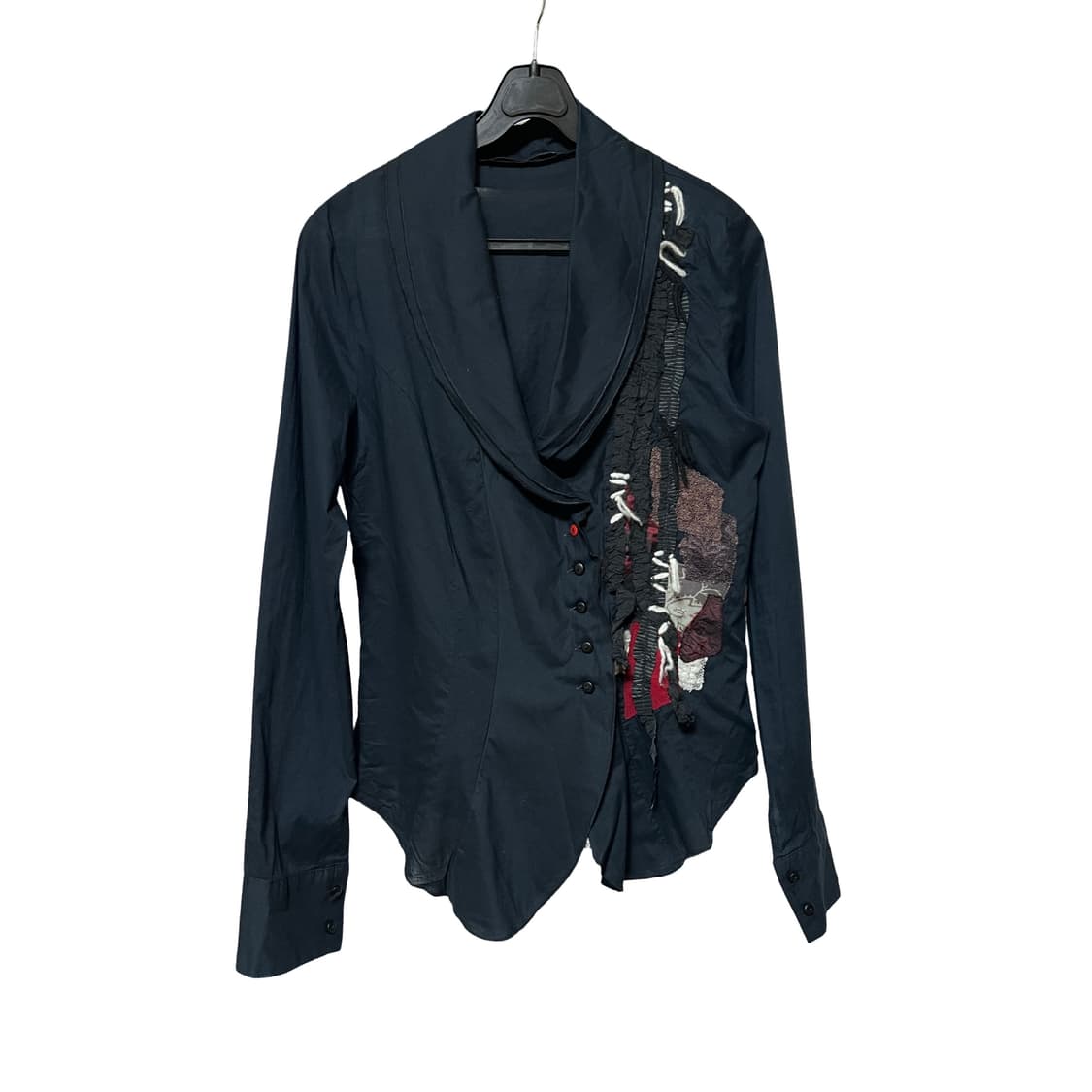 DIDIER PARAKIAN 버튼칼라 빈티지 프릴 셔츠 상품이미지1