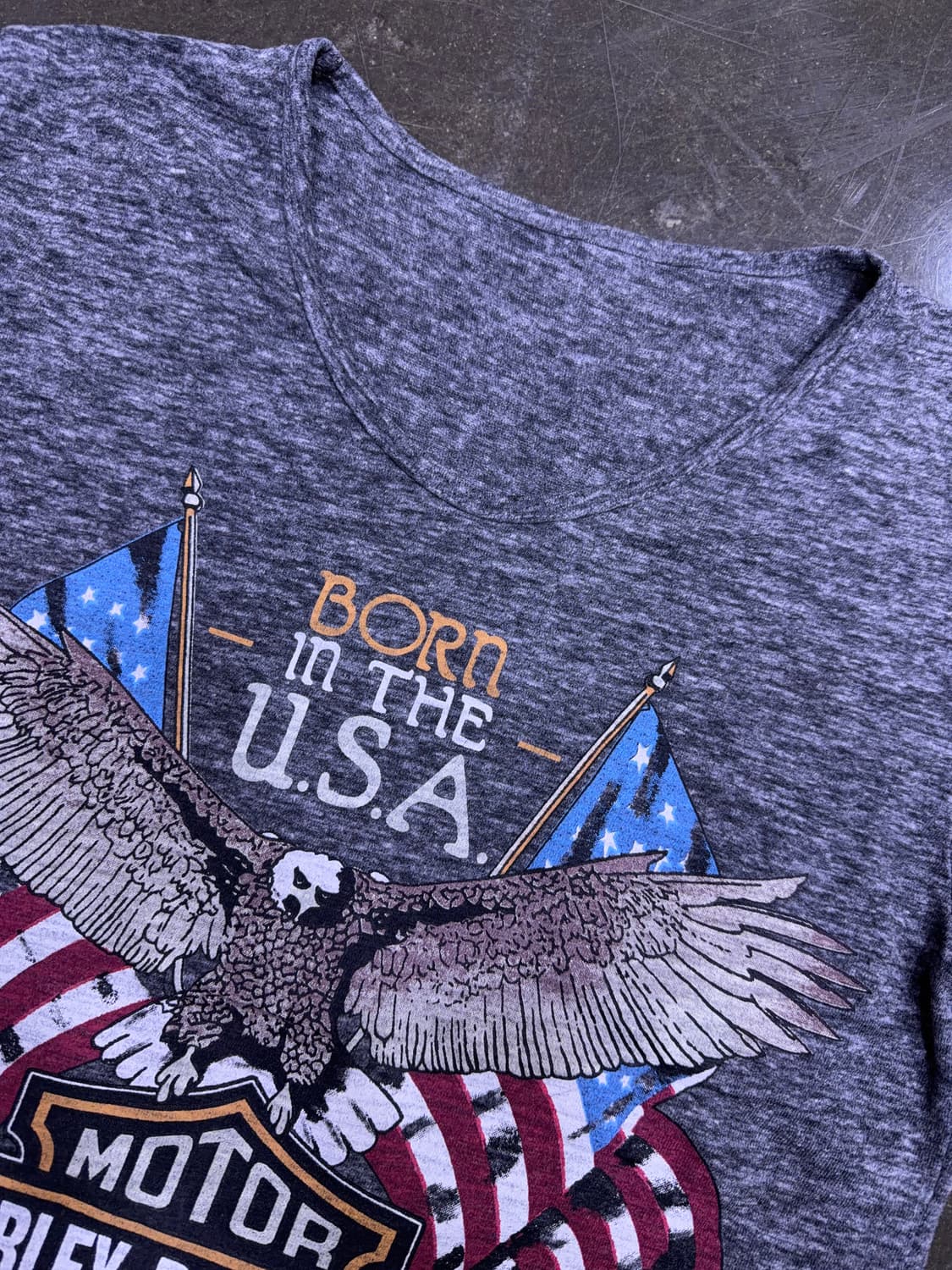 할리데이비슨 USA 독수리 반팔 슬라브 반팔티 그레이 M 상품이미지4