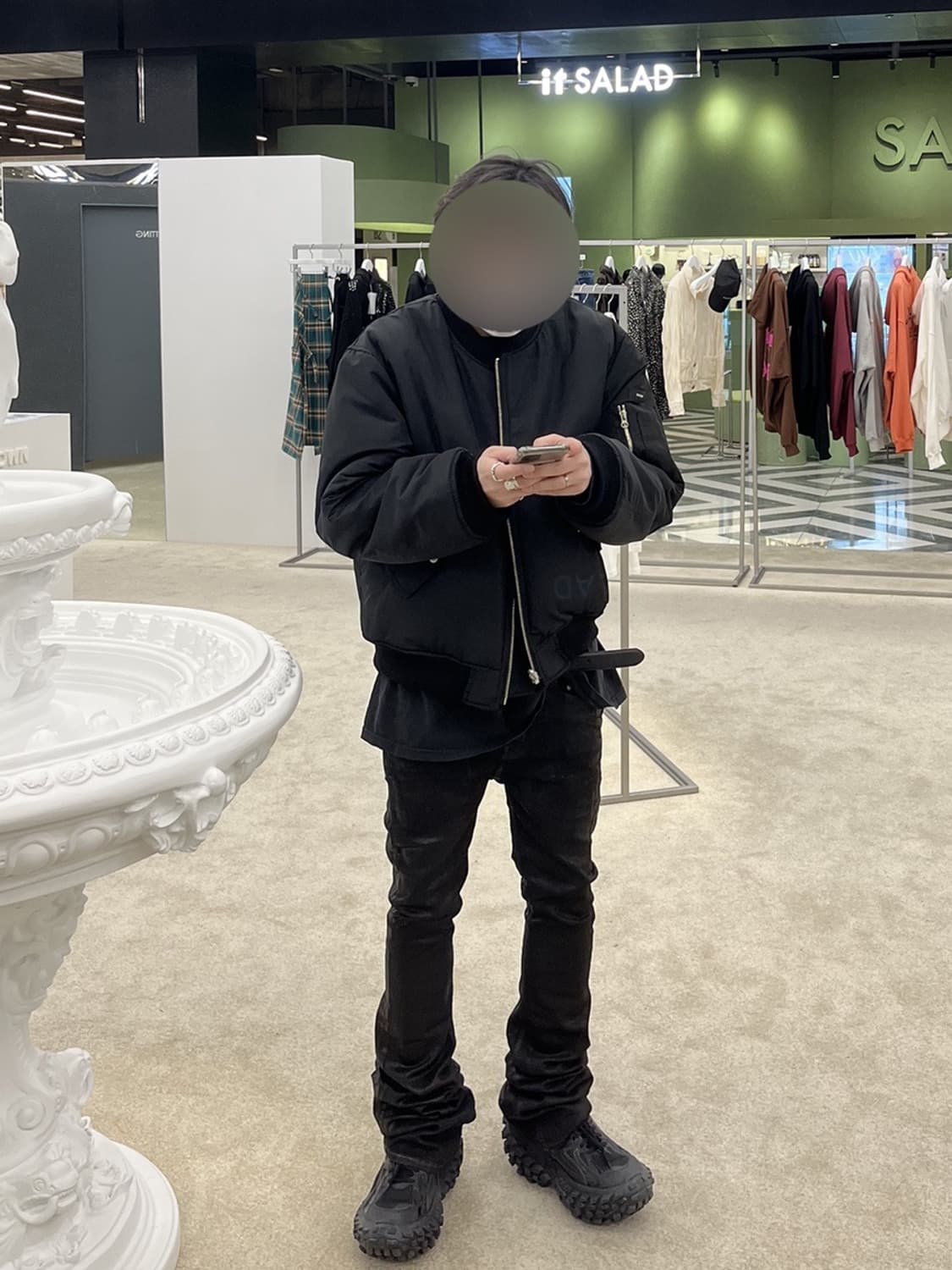 [2]Reversible ma-1 faux fur lining,black 상품이미지2