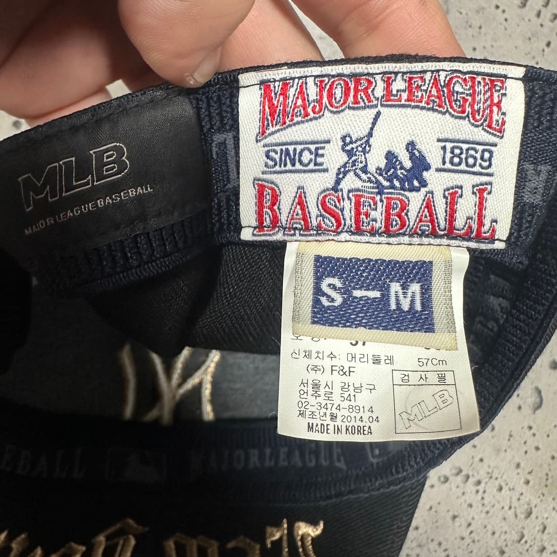 ✨ (바배) MLB 골드 블랙 볼캡 모자  상품이미지4