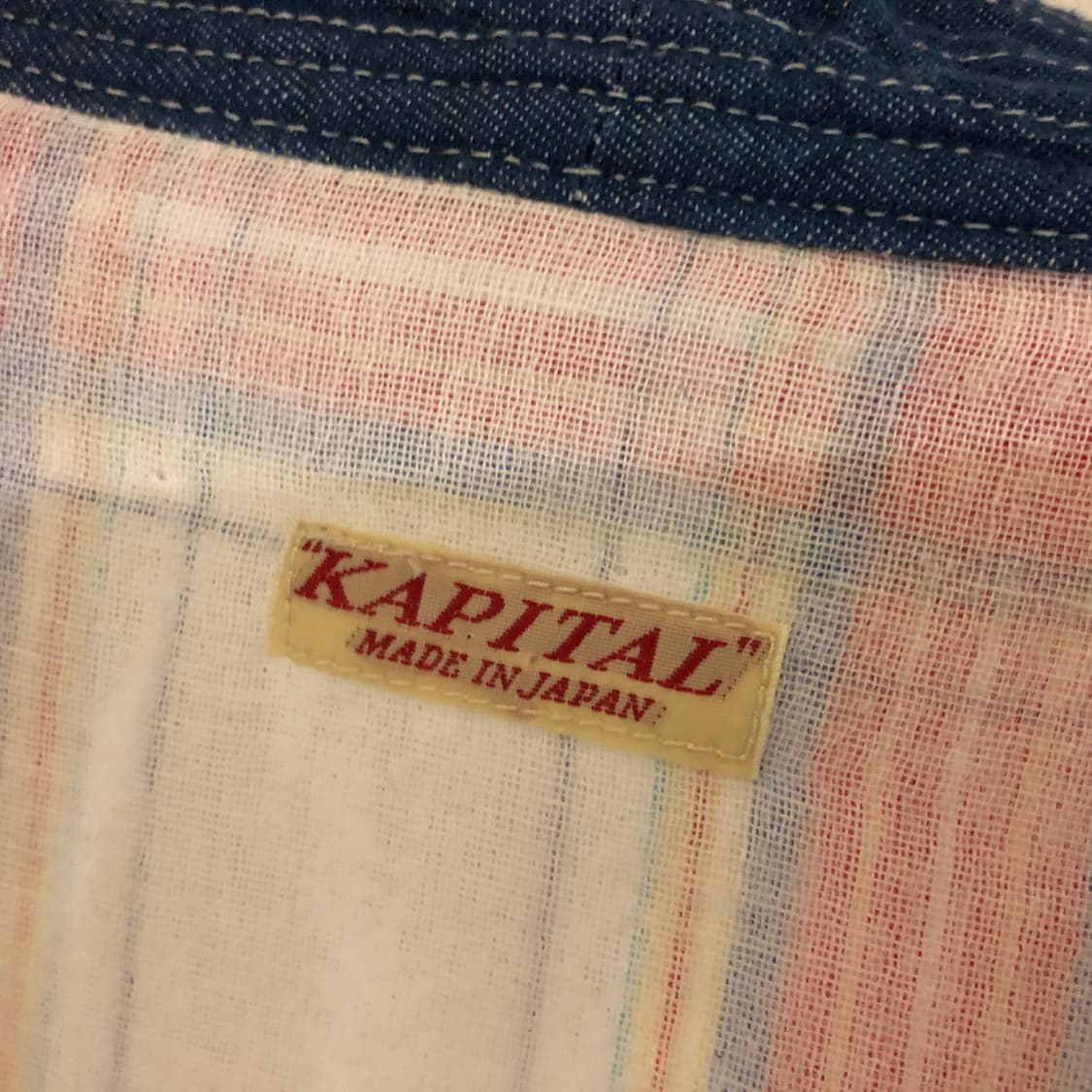 캐피탈 5.5oz 데님 컨트리 체크 카카시 셔츠 3 상품이미지3