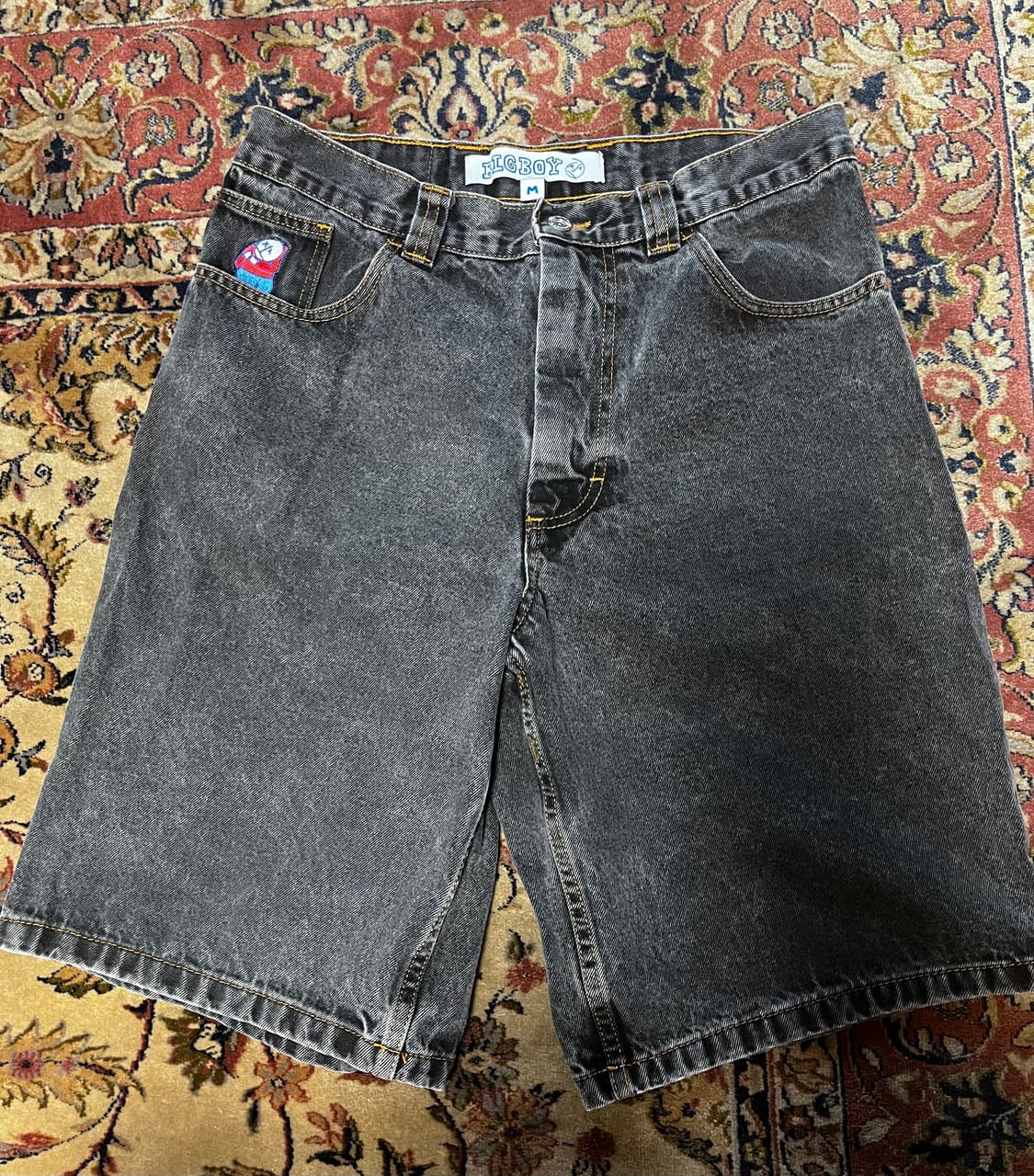 폴라 스케이트 빅보이 워시드 블랙 데님 반바지 M 사이즈 상품이미지1