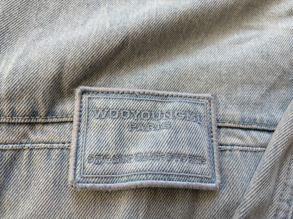 우영미 23ss 하이넥 연청 데님 자켓 블루종 MA-1 봄버  WOOYO 상품이미지6