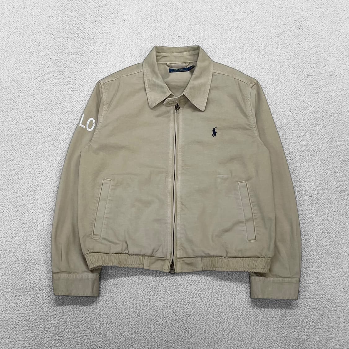 폴로 랄프로렌 포니 로고 코튼 치노 블루종 자켓 베이지 상품이미지1