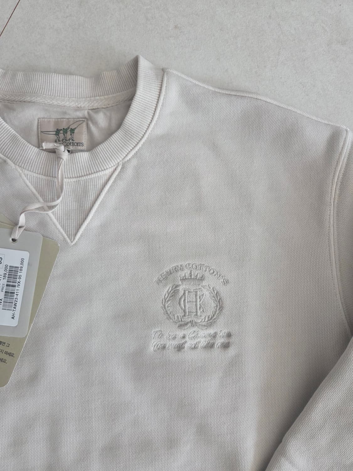 [새상품] 헨리코튼 맨투맨 가먼트다잉 상품이미지2