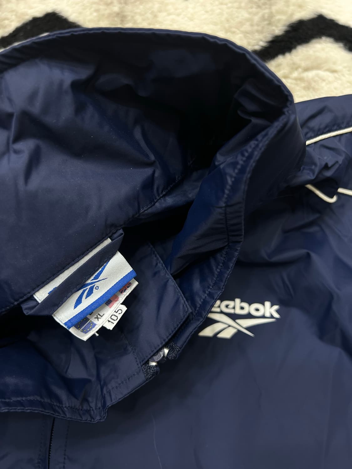 [실측2XL]리복 올드스쿨 바람막이/네이비 상품이미지5