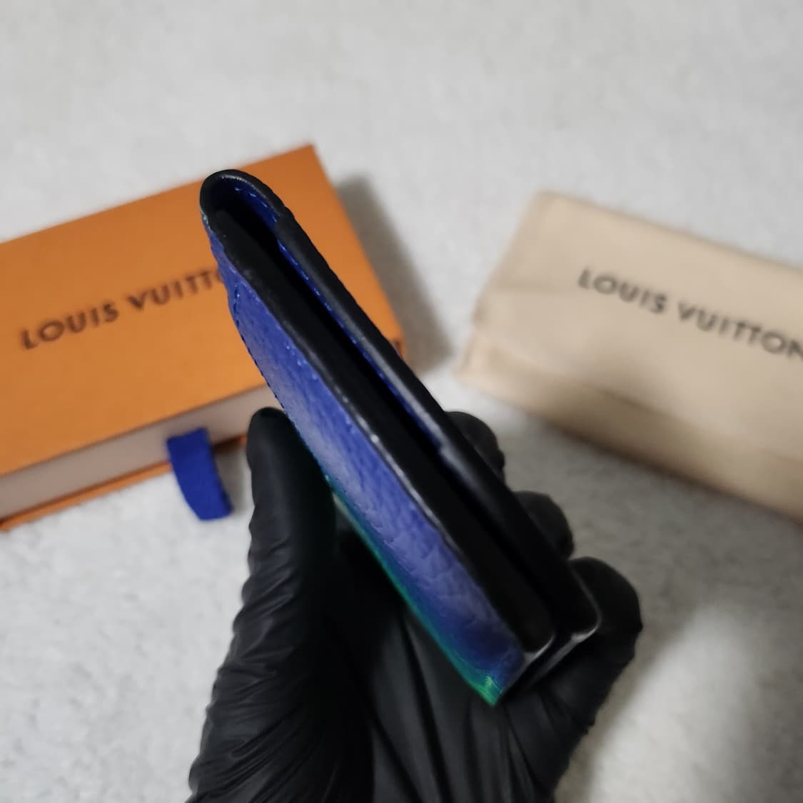 [한정판/풀구성]루이비통 토뤼옹 오거나이저 카드지갑 블루 그린 상품이미지6