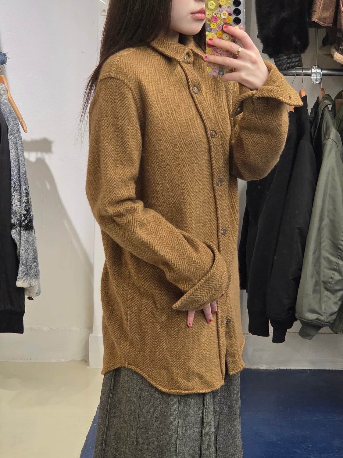 PRL 폴로 랄프로렌 헤링본 울 셔츠 상품이미지3