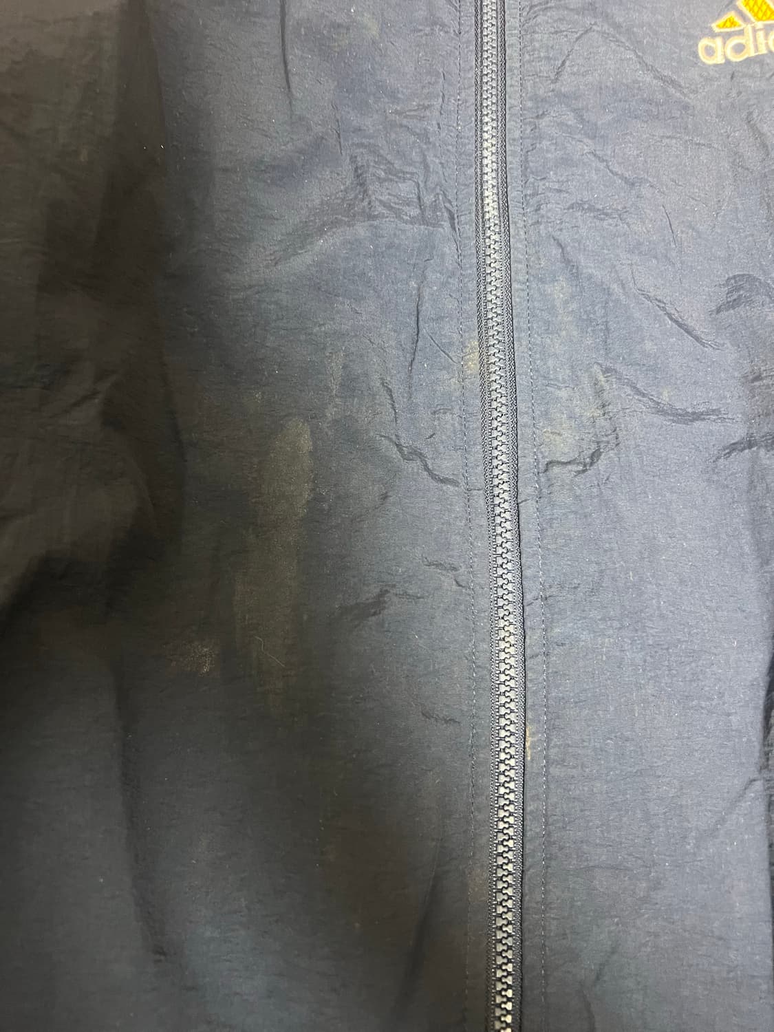 90s 아디다스 올드스쿨 네이비 옐로우 누빔 자켓 상품이미지5