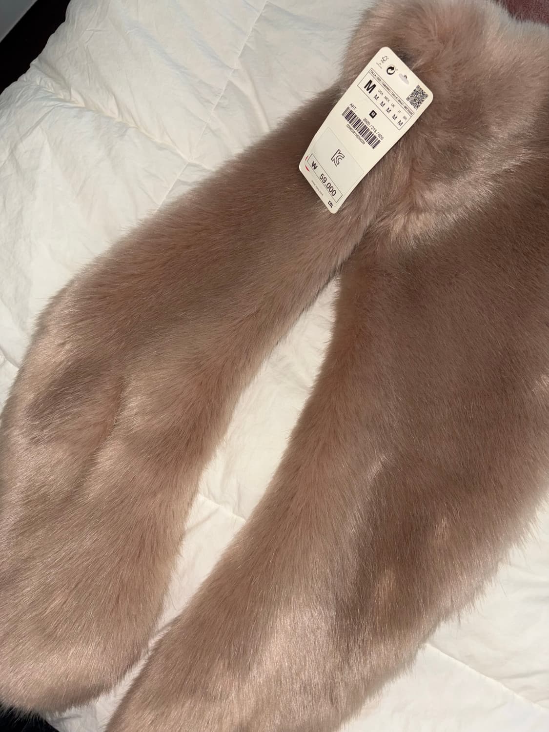 자라 털 목도리 핑크 새상품 상품이미지1