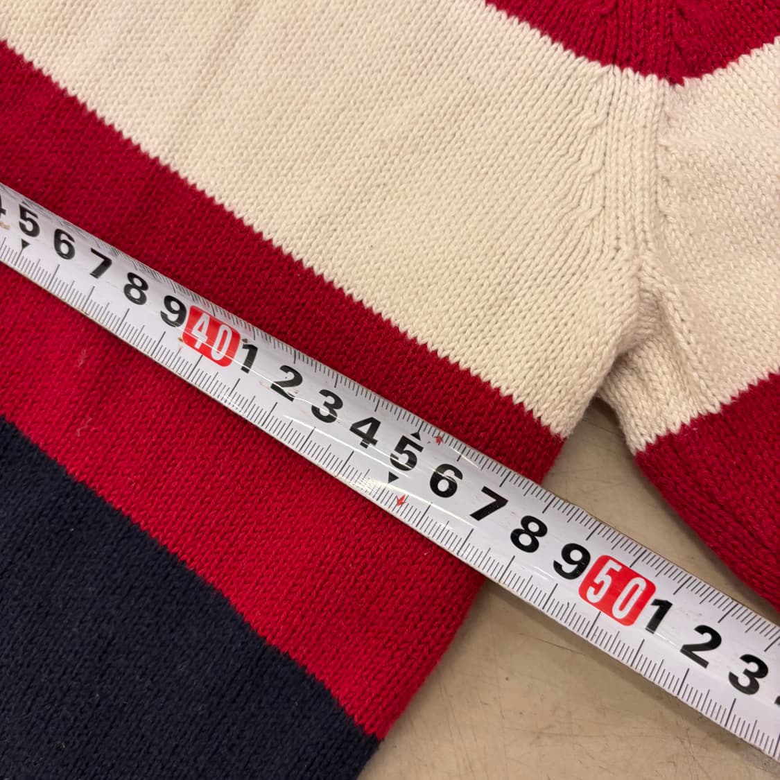 타미 힐피거 스트라이프 쿼터 집업 니트 상품이미지5