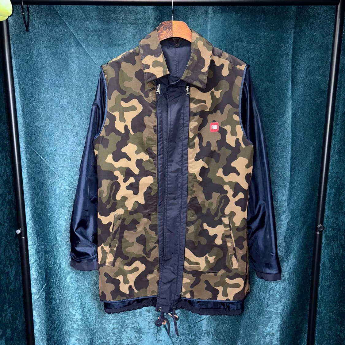 (M) FUBU 코듀로이 카라 리버시블 네이비 야상 자켓 상품이미지4