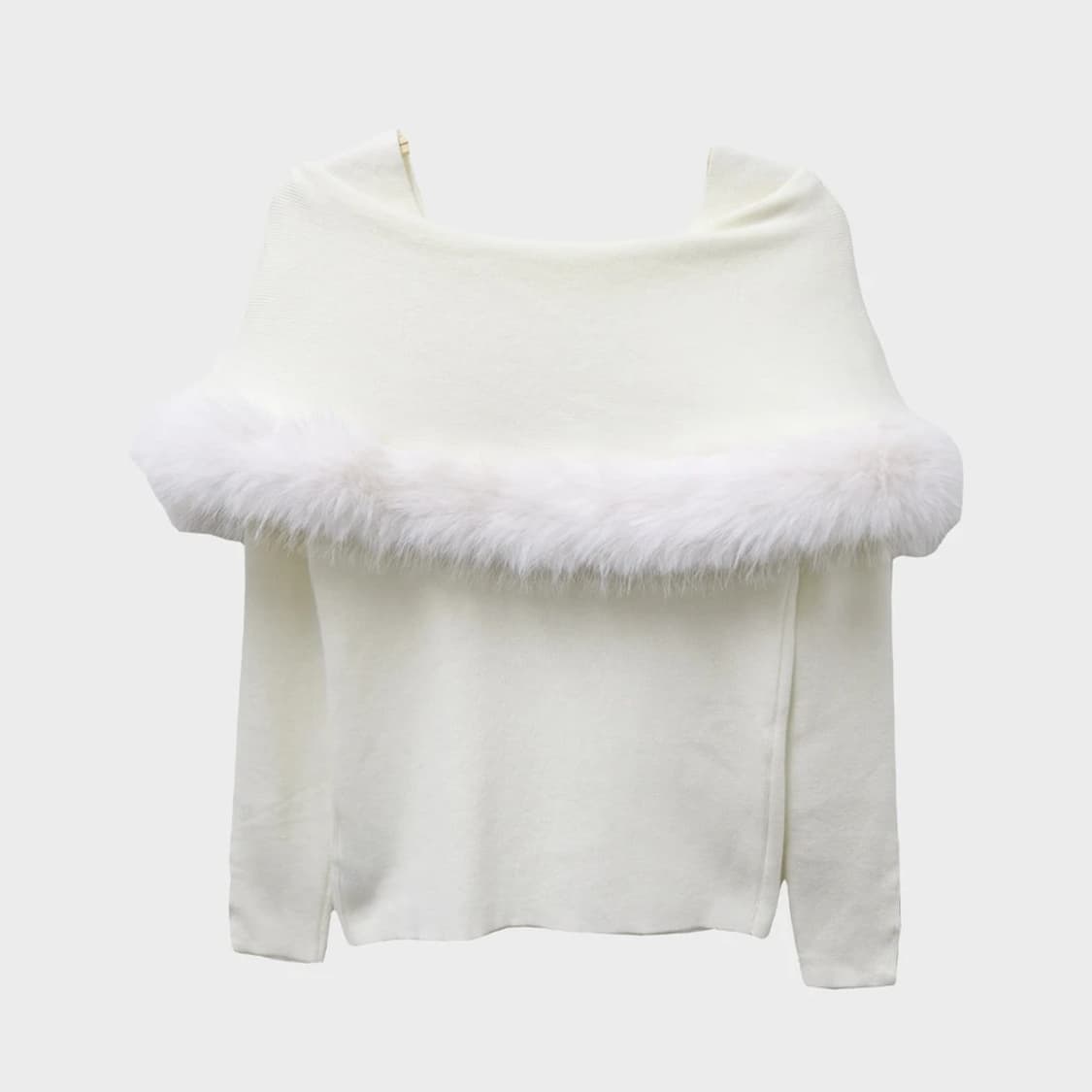 CLEAR 히메갸루 퍼 포인트 오프숄더 니트 63549 상품이미지2