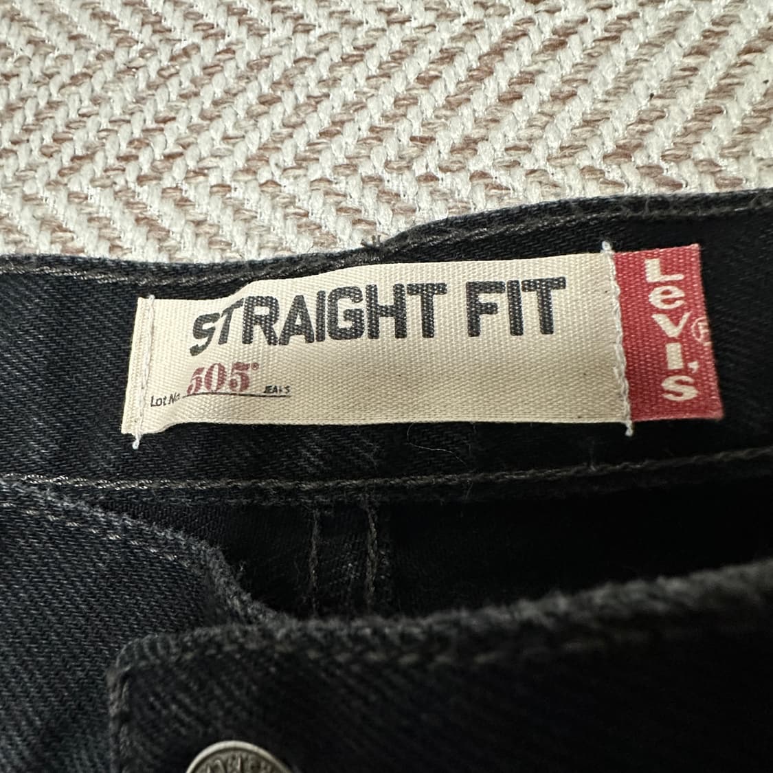 LEVI'S 505 00's mexico made black jeans 상품이미지4