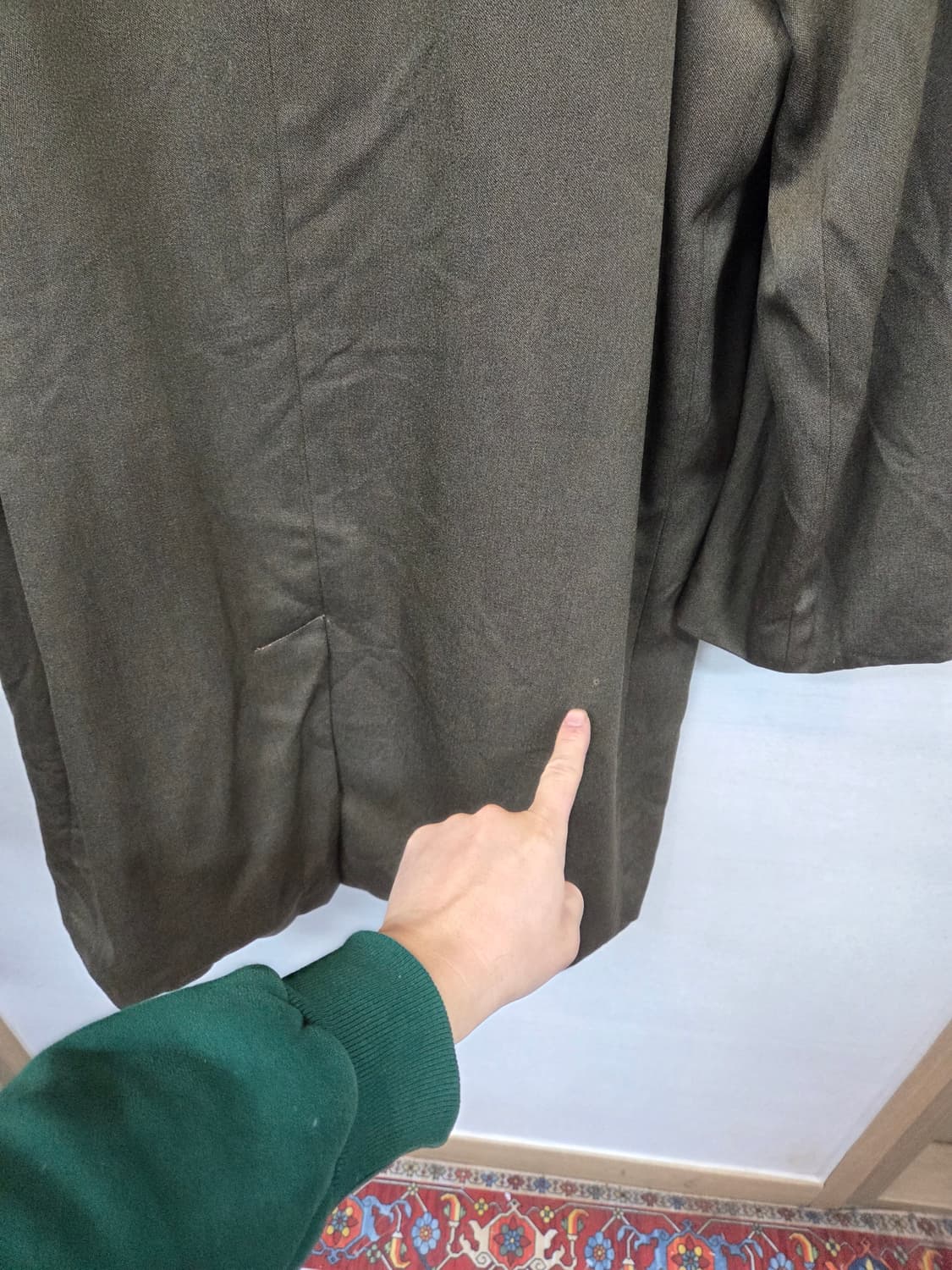 버버리 올드스쿨 싱글코트 남성 대락 95 오버핏  상품이미지8