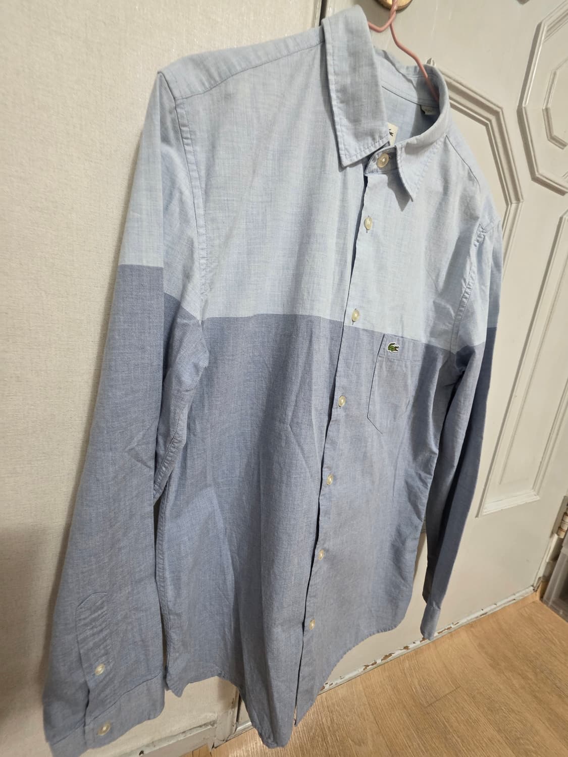 라코스테 투톤 샴브레이 셔츠 95 상품이미지4