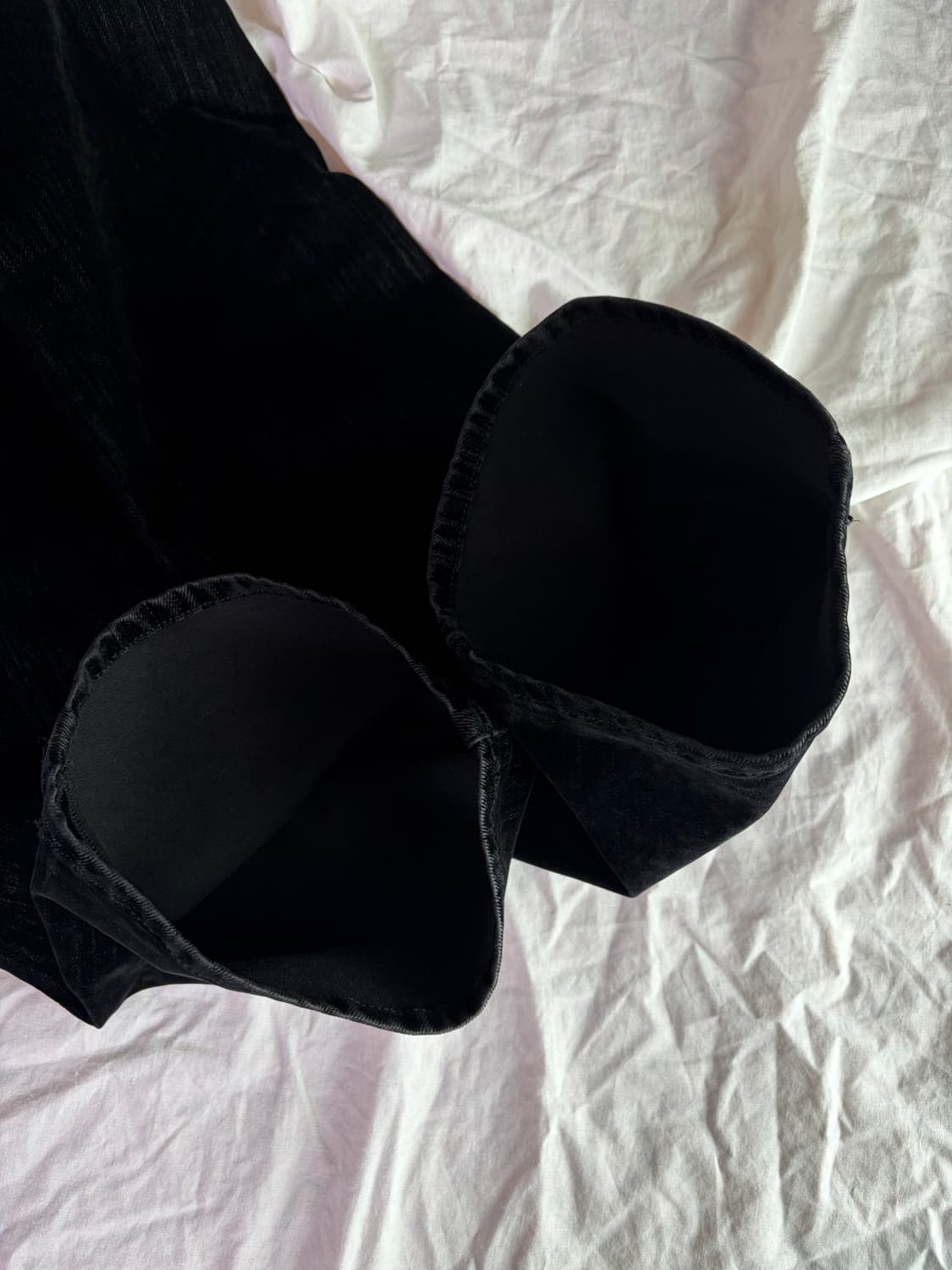 엘무드 슬래시 플레어 데님 벨벳틴 블랙 / 44 / lmood 상품이미지4