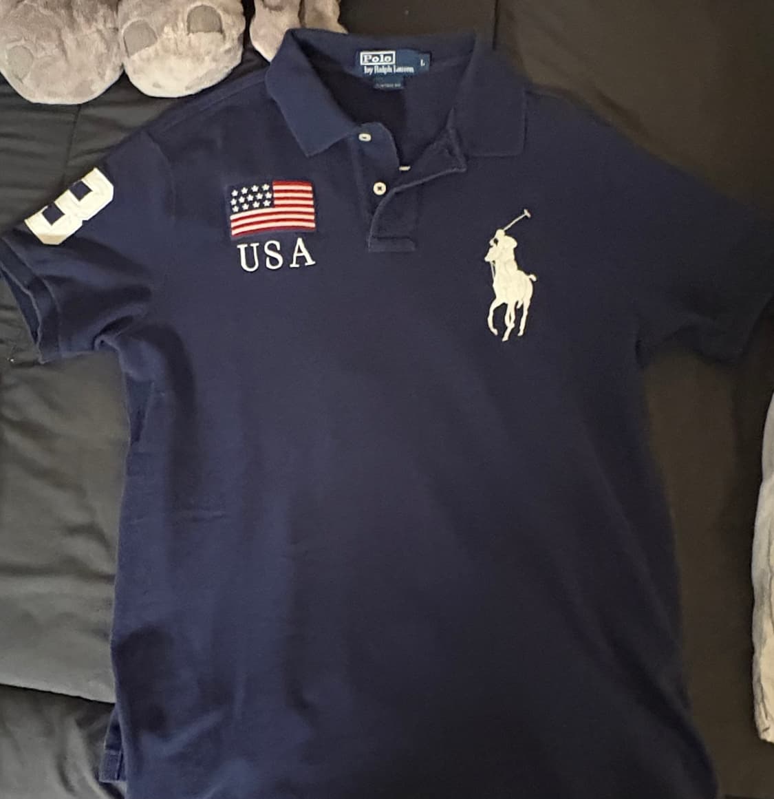 폴로 랄프로렌 빅포니 카라티 치프키프 usa 성조기 반팔 상품이미지1