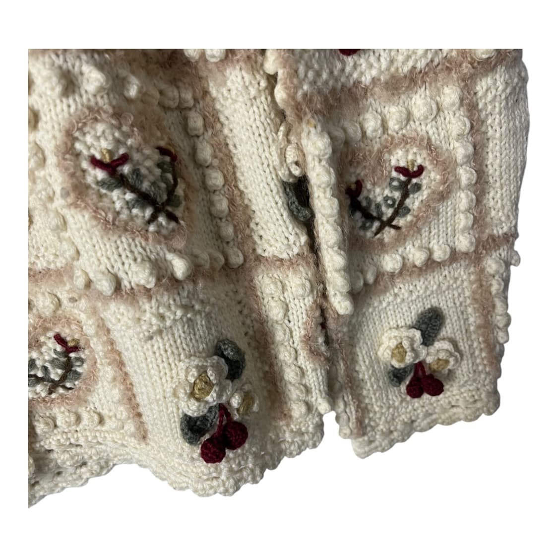 [JPN] 빈티지 모리걸 폼폼 꽃 가디건 상품이미지4