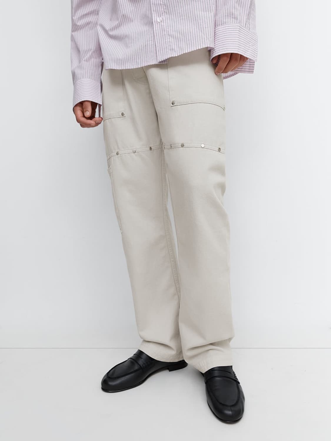 [42,44]기마구아스 Jakob 스터드 팬츠/아이보리 상품이미지2