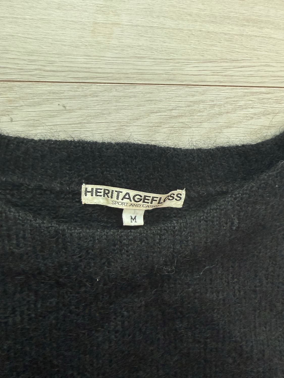 헤리티지플로그 모헤어 니트 블랙 M 상품이미지3