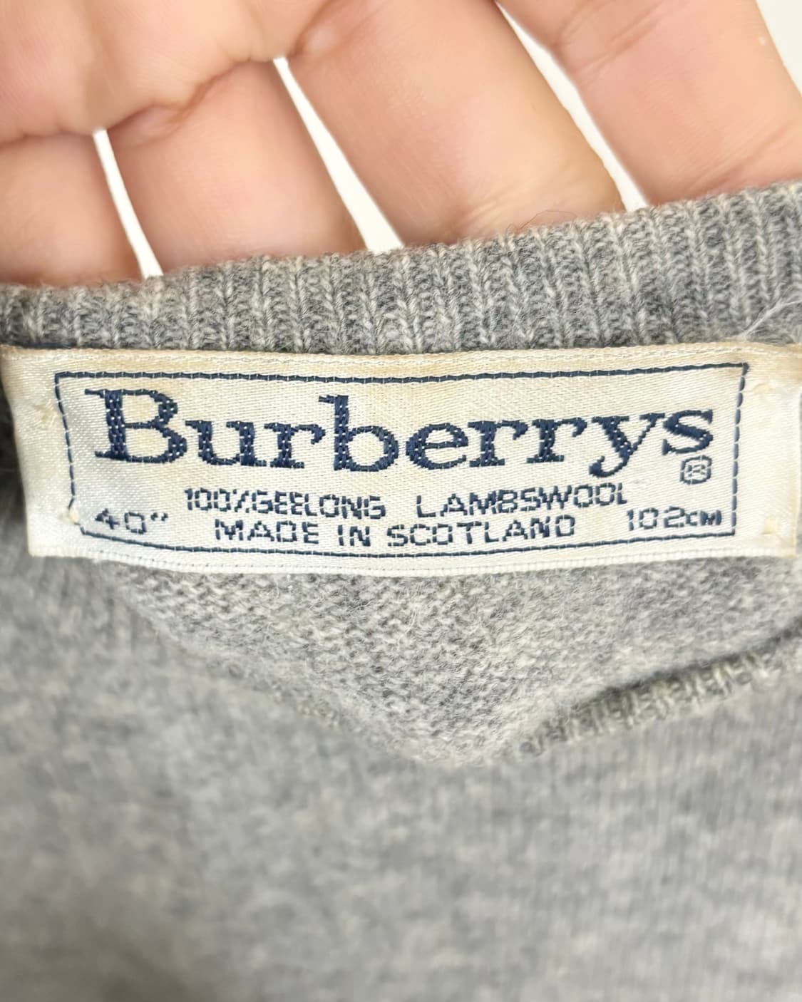 버버리 그레이 크루넥 반소매 니트 상품이미지7