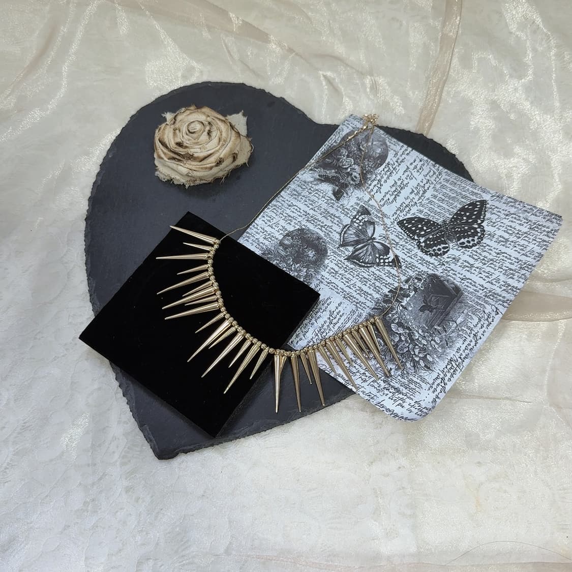 빈티지 고딕 리벳 스레이크체인 목걸이 상품이미지2