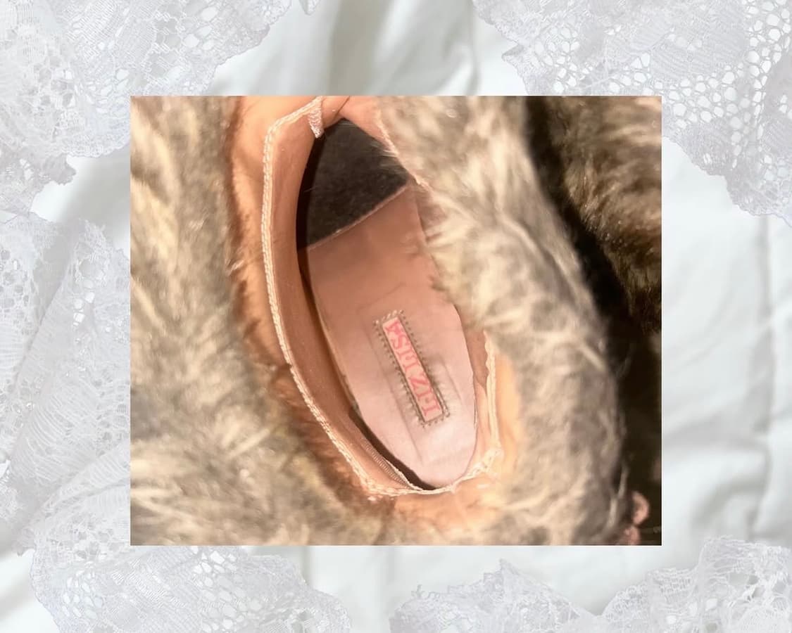 리즈리사 통굽 리본 퍼 부츠 240 상품이미지5