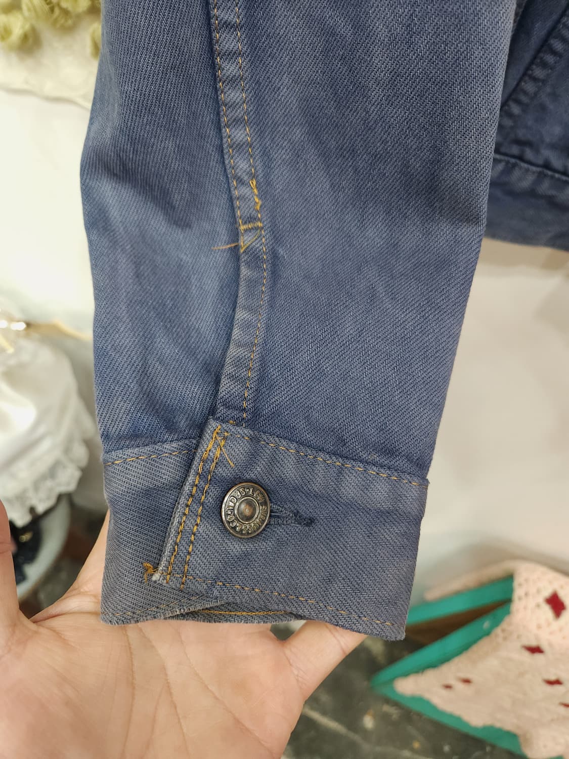 리바이스 90's 70505 오렌지라벨 가먼트다잉 데님 자켓 상품이미지5