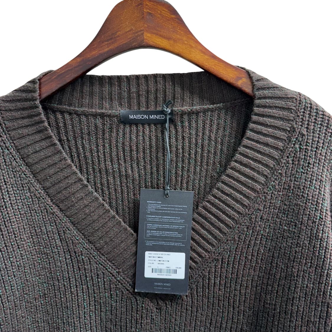 [L] 새상품 택 메종미네드 브이넥 니트 상품이미지5