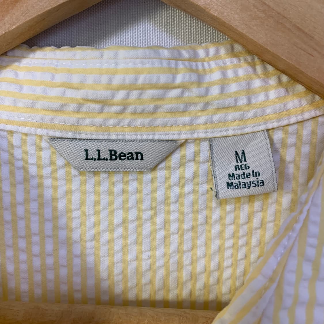 엘엘빈 LLBean 레몬 퍼프소매 반팔 엠보싱 블라우스 셔츠 여성 M 상품이미지5