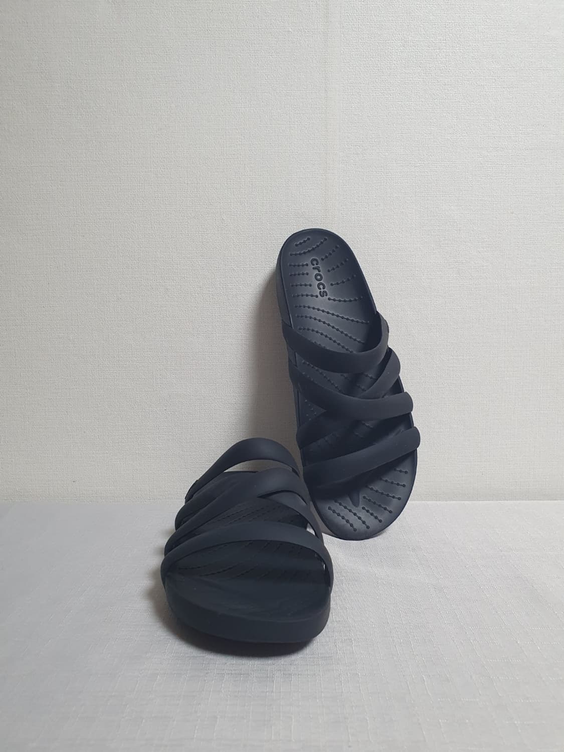 230mm 크록스 스플래쉬 스트래피 샌들 블랙 상품이미지1