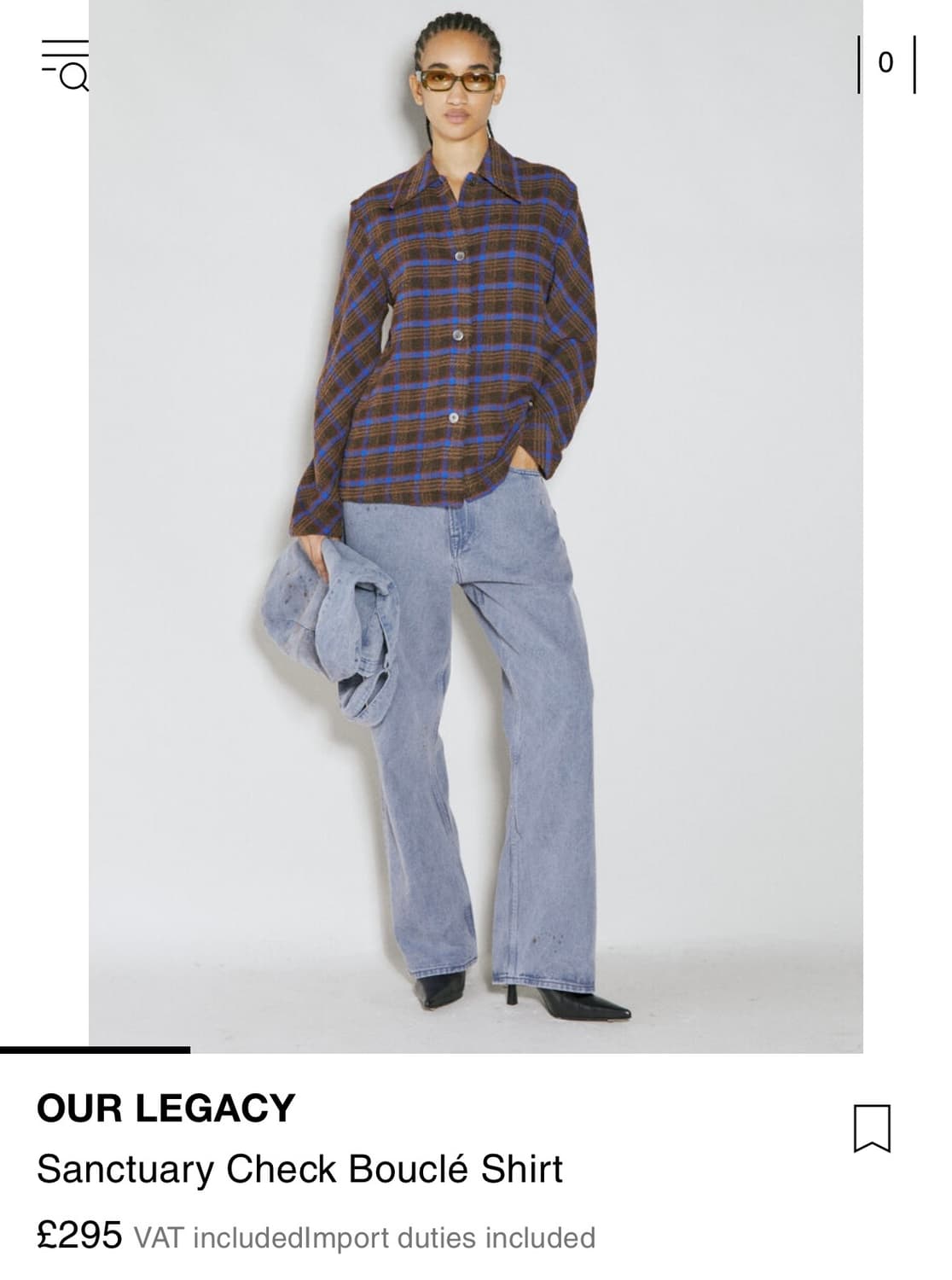 아워레가시 생츄어리 부클레 셔츠 pankow check 상품이미지3