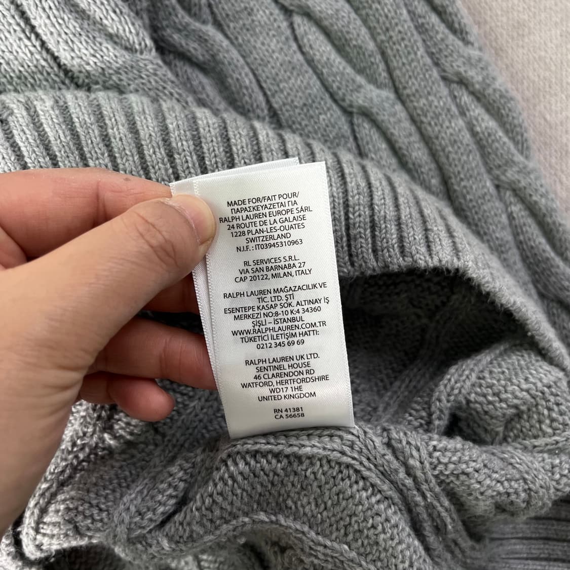 100 폴로 랄프로렌 신형라벨 꽈배기 니트 상품이미지6