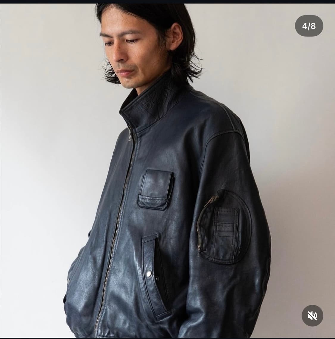 french air force 레더 자켓 상품이미지1