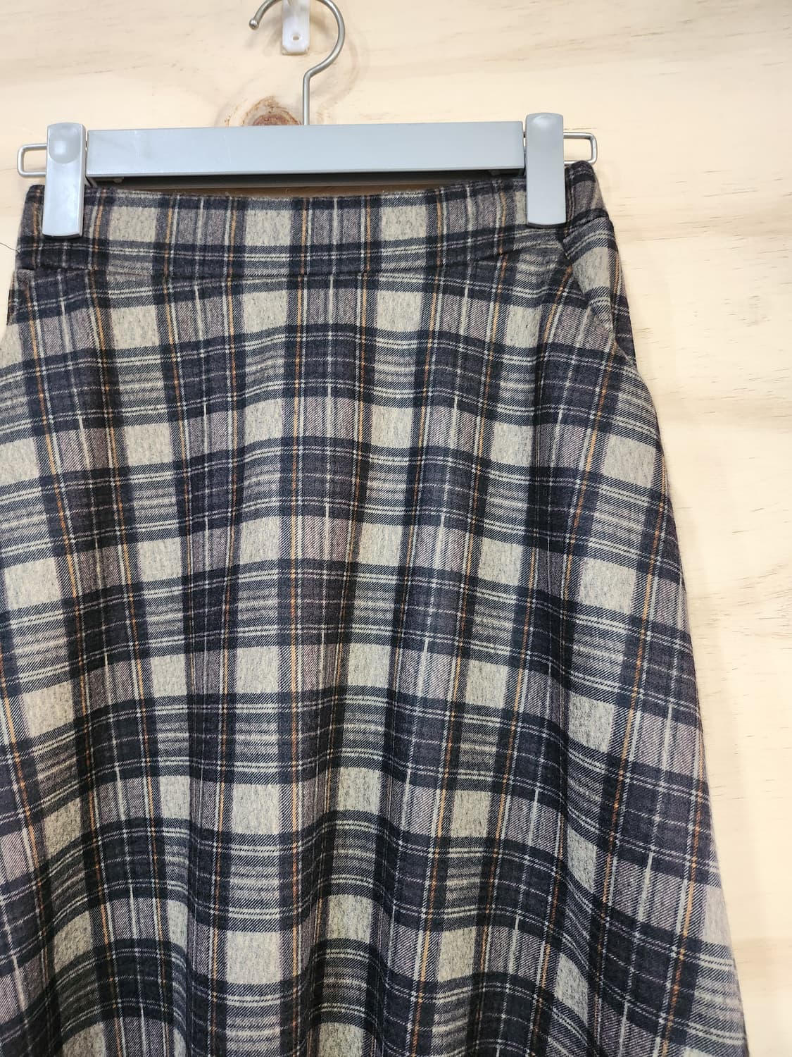 126) 체크 A라인 롱 스커트 상품이미지3