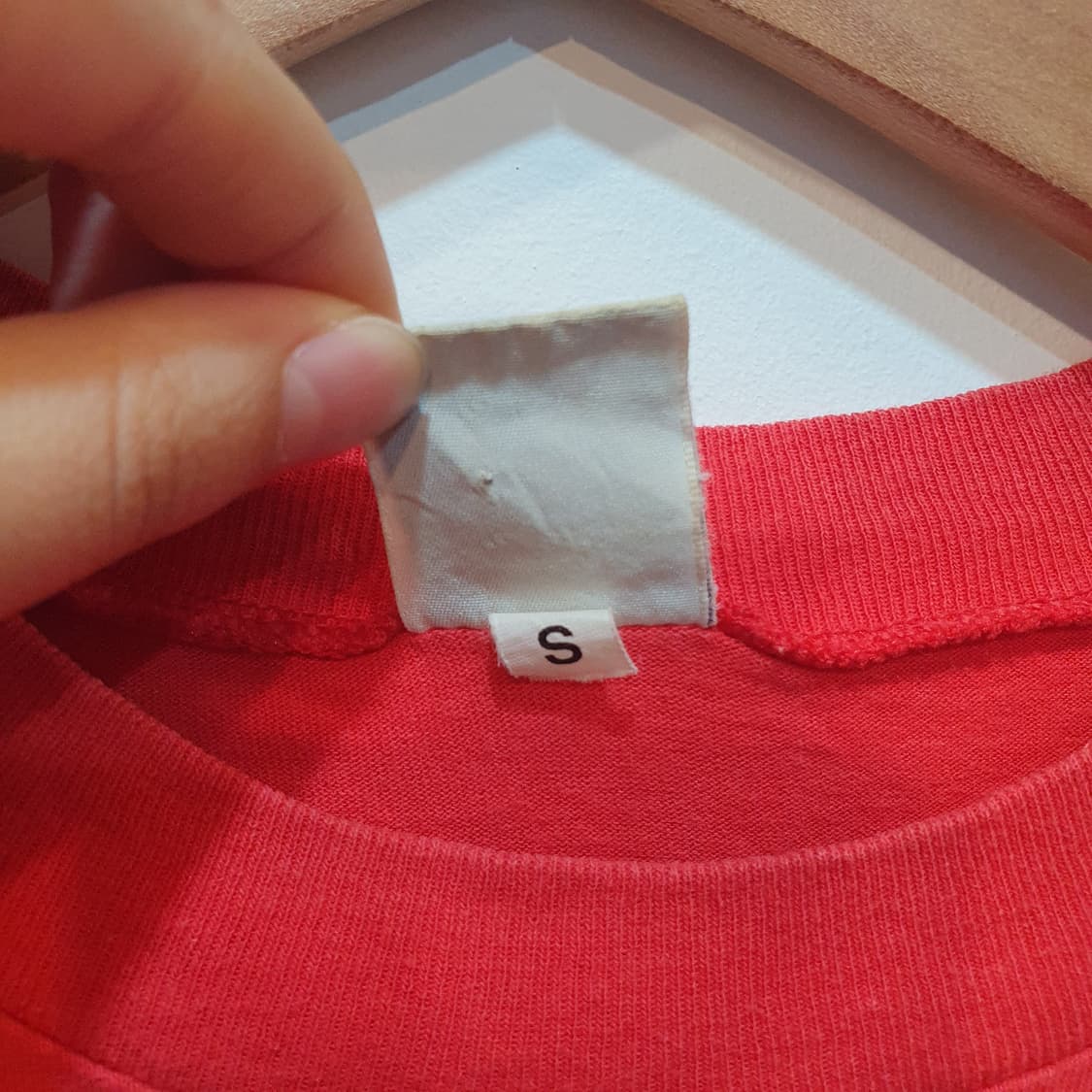 베네통 빈티지 레드 로고 반팔 티셔츠 상품이미지7