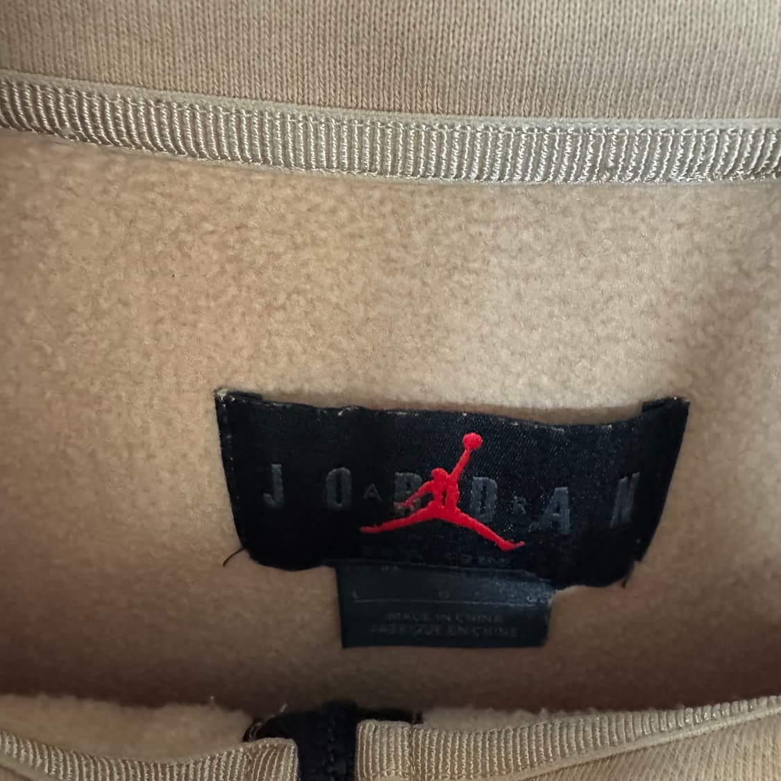 조던 로고 반집업 맨투맨 베이지 상품이미지3