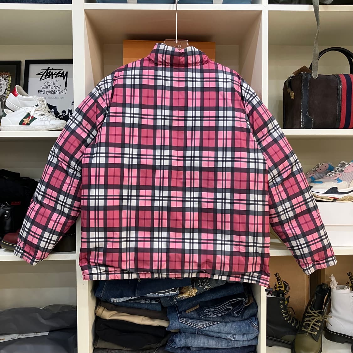 로로빈 체크/베이직 리버시블 패딩 상품이미지3