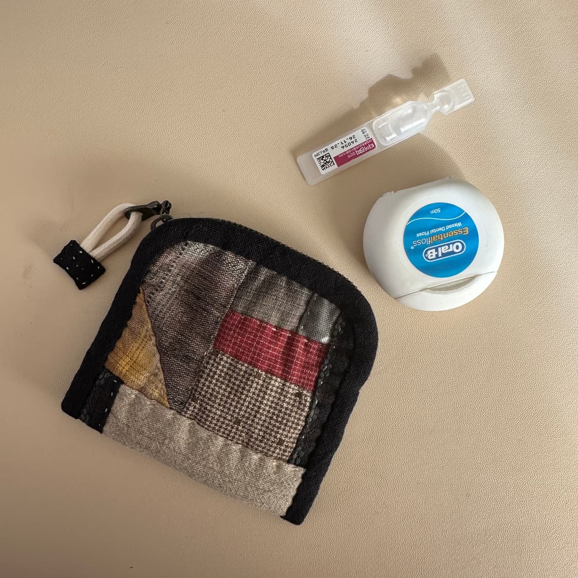 나염원단 퀼트 파우치 상품이미지1