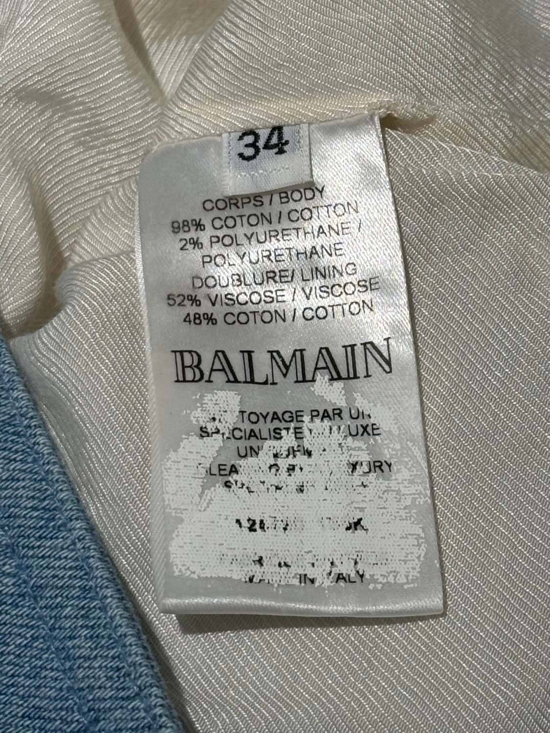 발망 트위드 패널 데님 골드 버튼 미니 스커트 상품이미지8