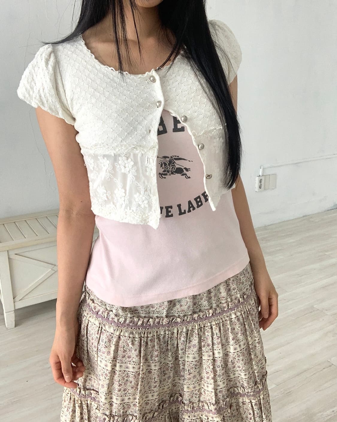 Floral Tiered Midi Skirt 상품이미지6