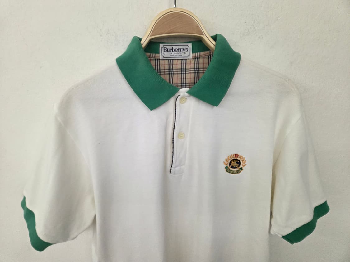 버버리 화이트 폴로티 L사이즈 상품이미지2