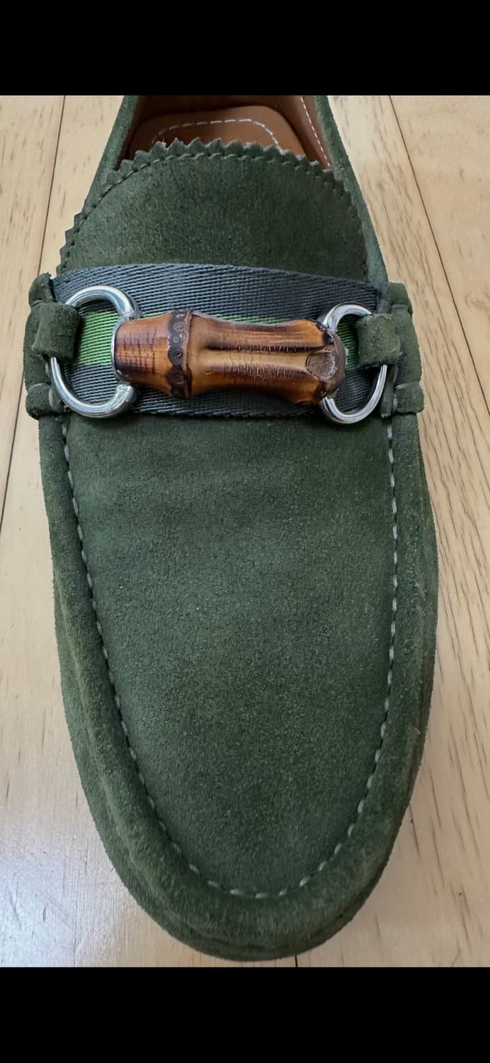 구찌 Gucci 스웨이드 뱀부 비트 로퍼 상품이미지4