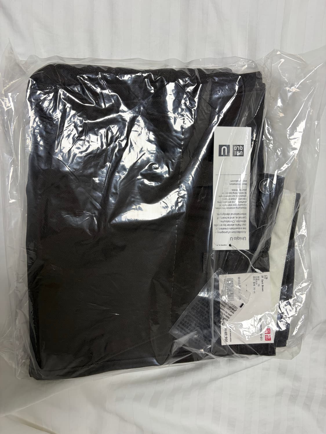 유니클로 와이드핏 치노팬츠 39다크브라운 76사이즈 상품이미지2