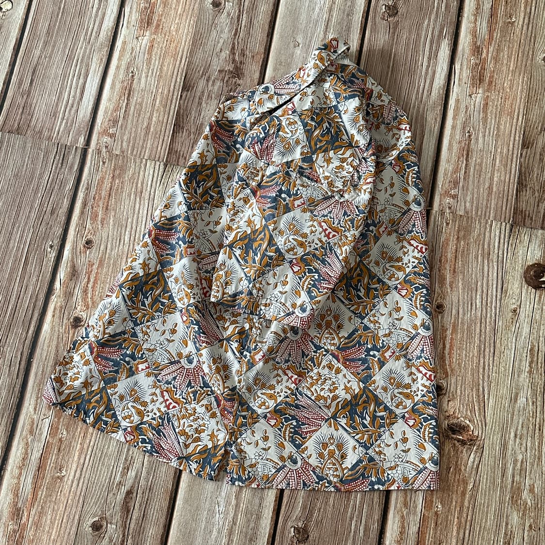 짓먼 브로스 40주년 해초 문양 오픈 칼라 셔츠 M 사이즈 상품이미지3