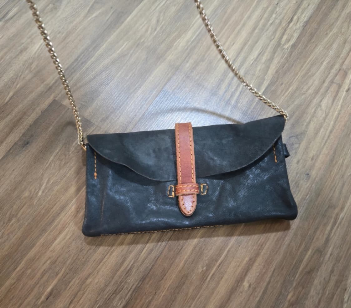 가죽 빈티지 핸드메이드 체인 숄더백 상품이미지2