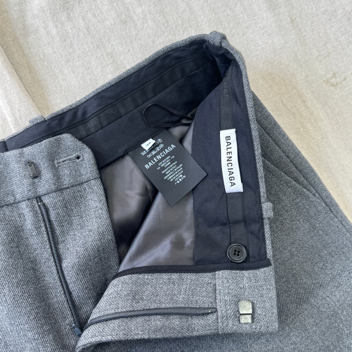 발렌시아가 3in1 지퍼 울 슬랙스 팬츠 38(31-32) 상품이미지3